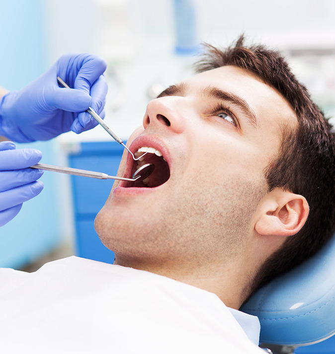 man at dentist