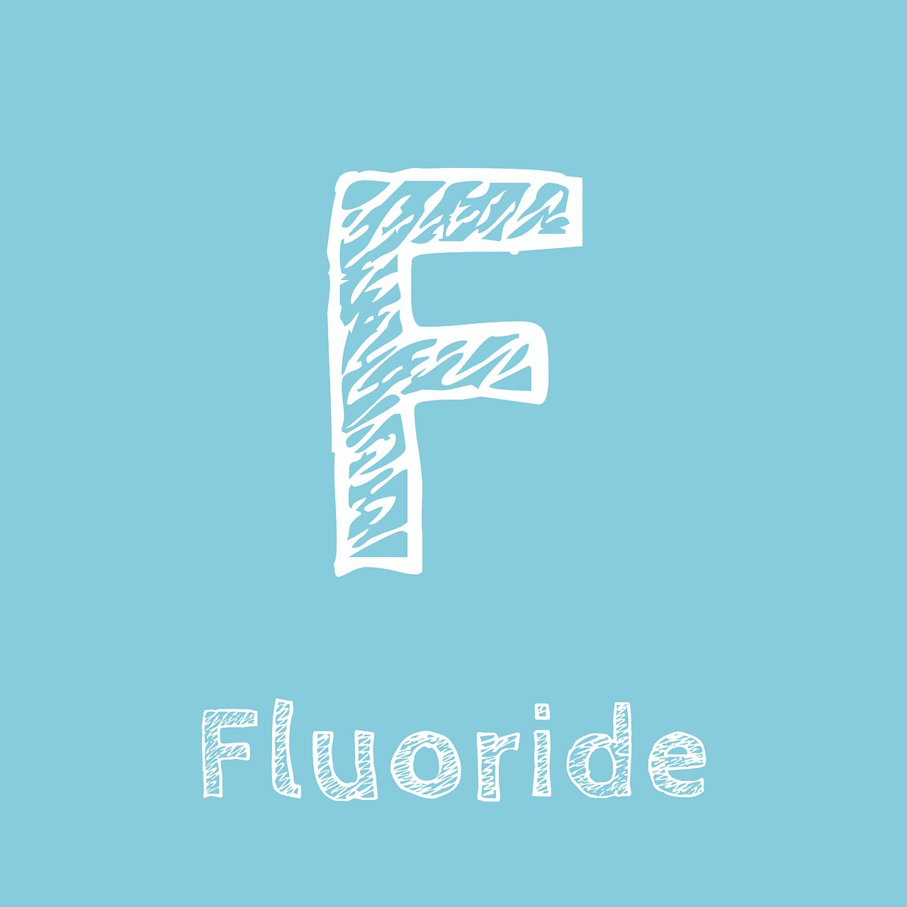 Illustration of periodic table element symbol Fluoride at dentist in hermitage