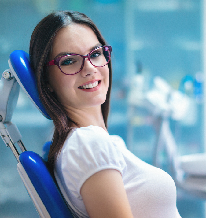 woman at the dentist