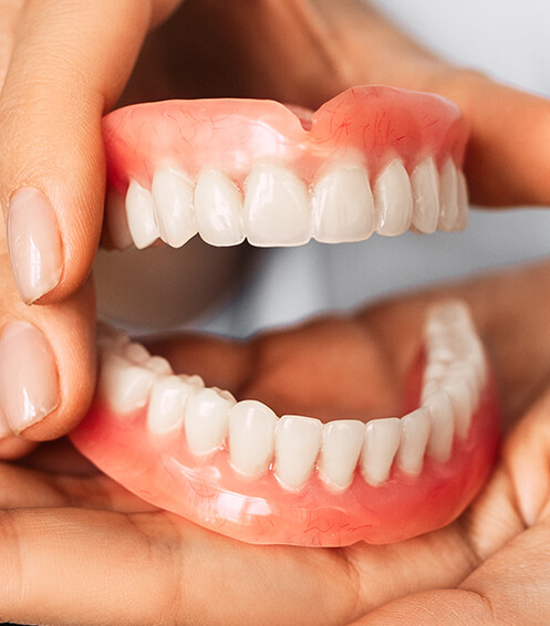 a set of dentures