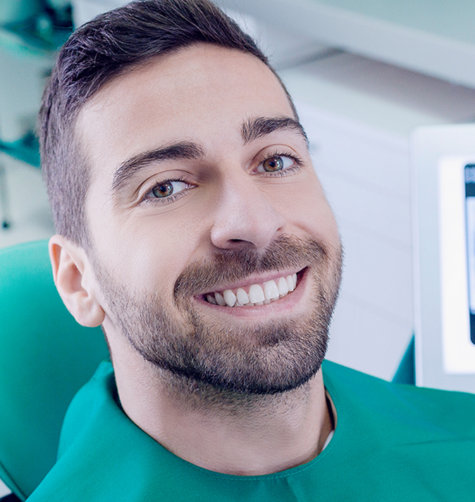 man at the dentist