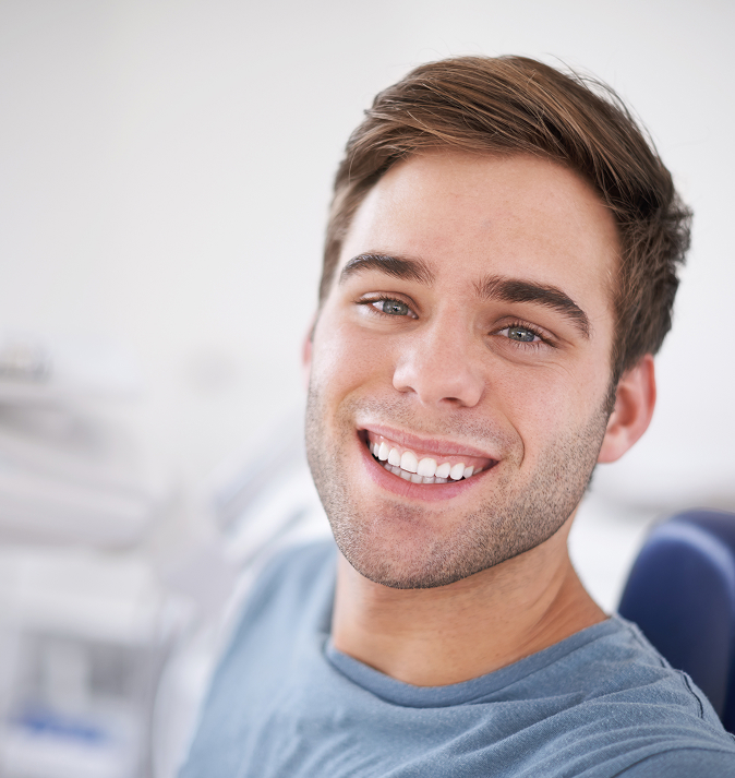 man at the dentist